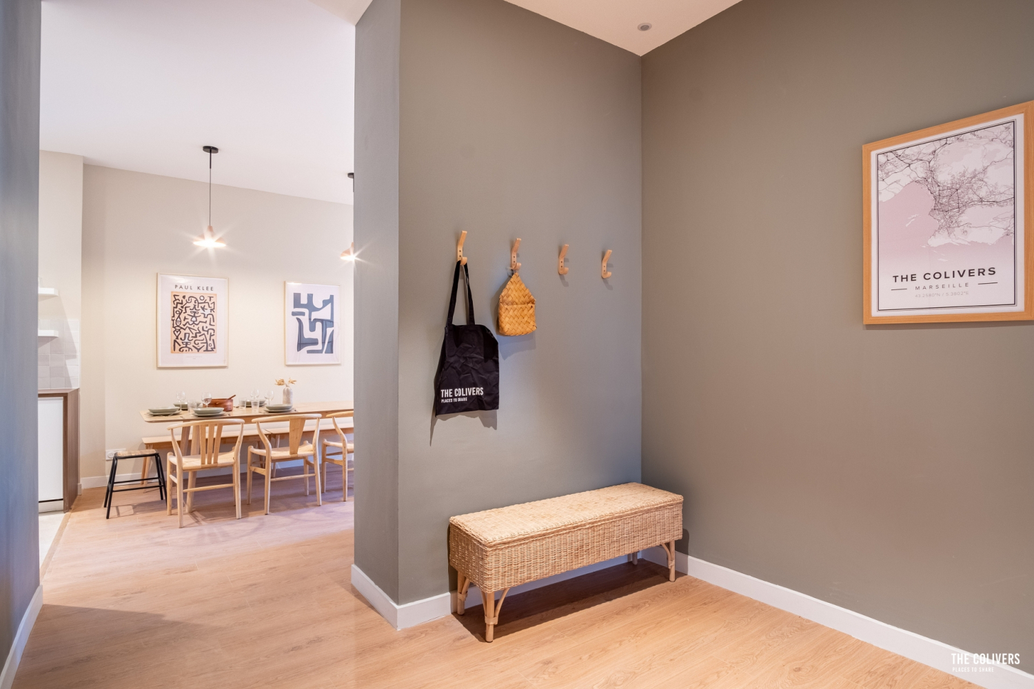 Le hall d'entrée design en coliving à Marseille